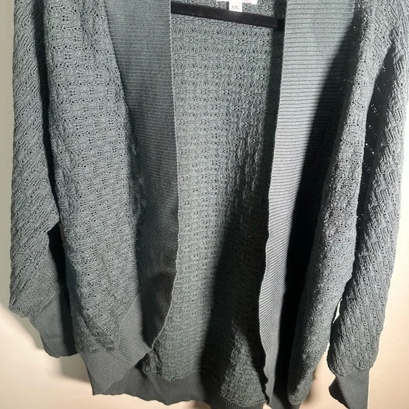 Lauren Conrad Dusty Green Open Front Sweater XXL - Picture 8 of 8